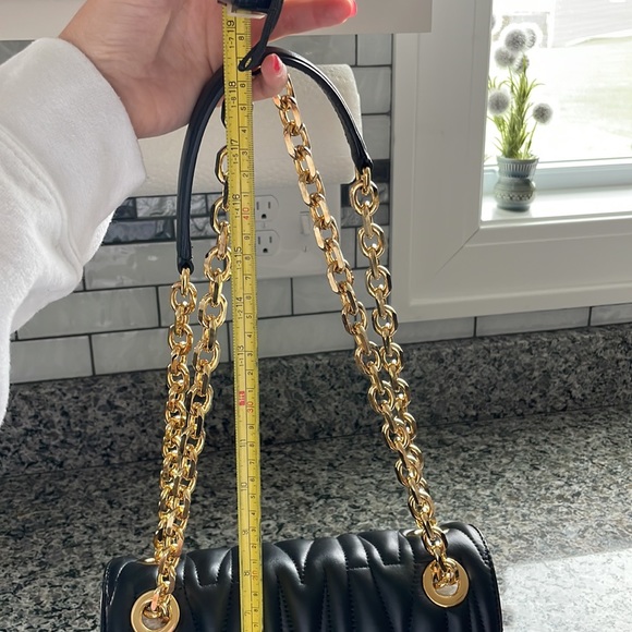 Authentic Moschino m logo monogram medium crossbody bag black and gold - Picture 16 of 16